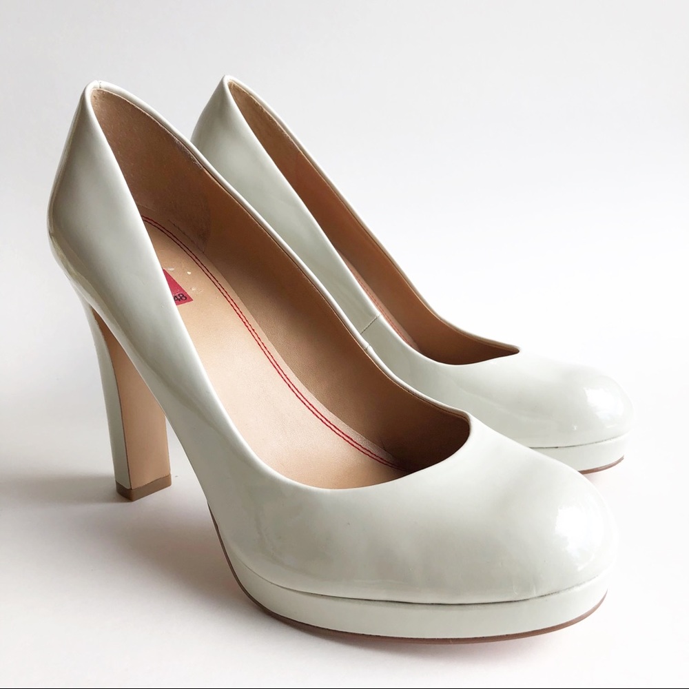 5/48 Cream Patent Leather Platform Pump Heel 40